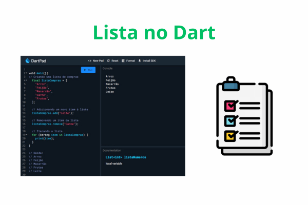 Explorando as Listas no Dart